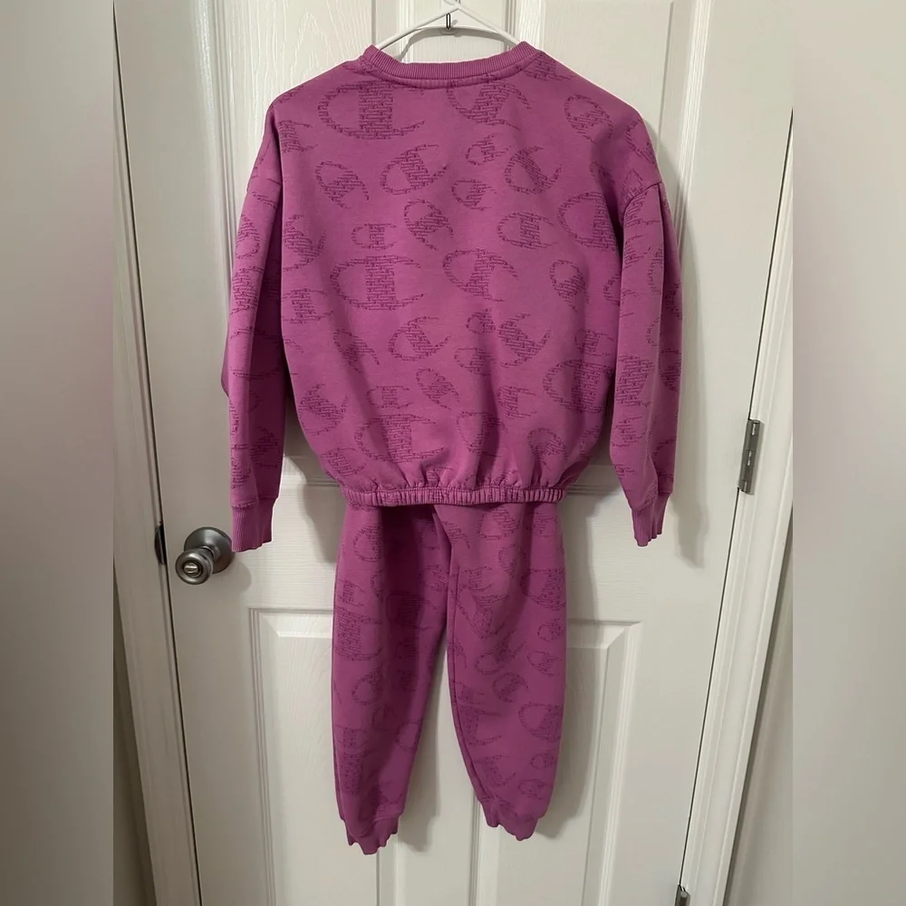 2 PIECE SET Champion Kids  Pink Sweatpants And Sweater